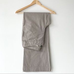 J.Crew City Fit Wide Leg Striped Cotton Pants